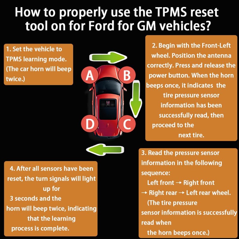 Super EL50448 Plus 2-in-1 TPMS Reset Tool for GM for