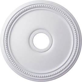 Ekena Millwork CM18DI Diane Ceiling Medallion, 18"OD x 3 5/8"ID x 1 1/8"P (Fits Canopies up to 5 3/8"), Factory Primed