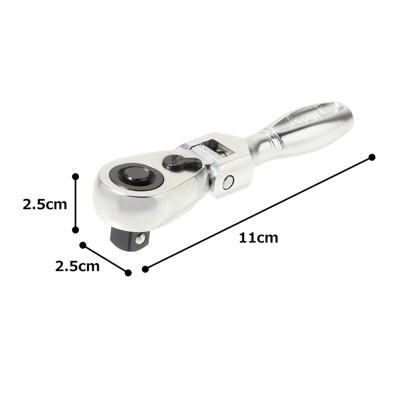 TONE RH3FHS Short Oscillating Ratchet Handle (Hold Type) Drive Angle