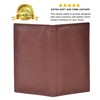 Leatherboss Genuine Leather Slim Checkbook Cover Holder for men women,