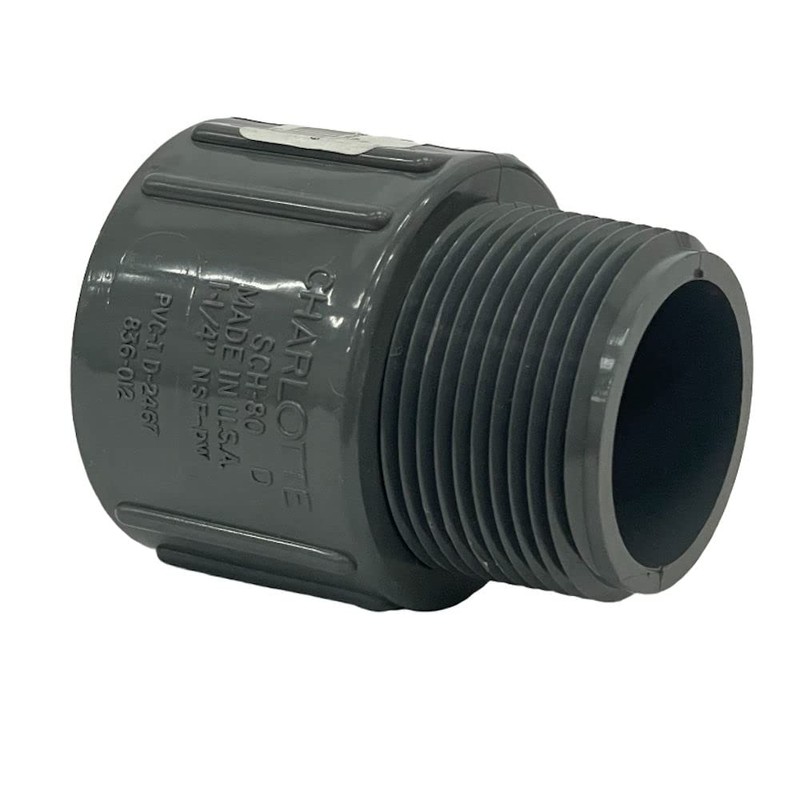 Charlotte Pipe 1-1/4 Sch80 MPT Adapter