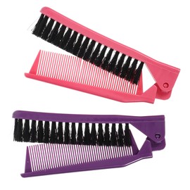 FOMIYES 3sets Compact Travel Hairbrush Portable Folding Brush for Women Small Hair Comb for Purse Comb Hairbrush 2pcs*3