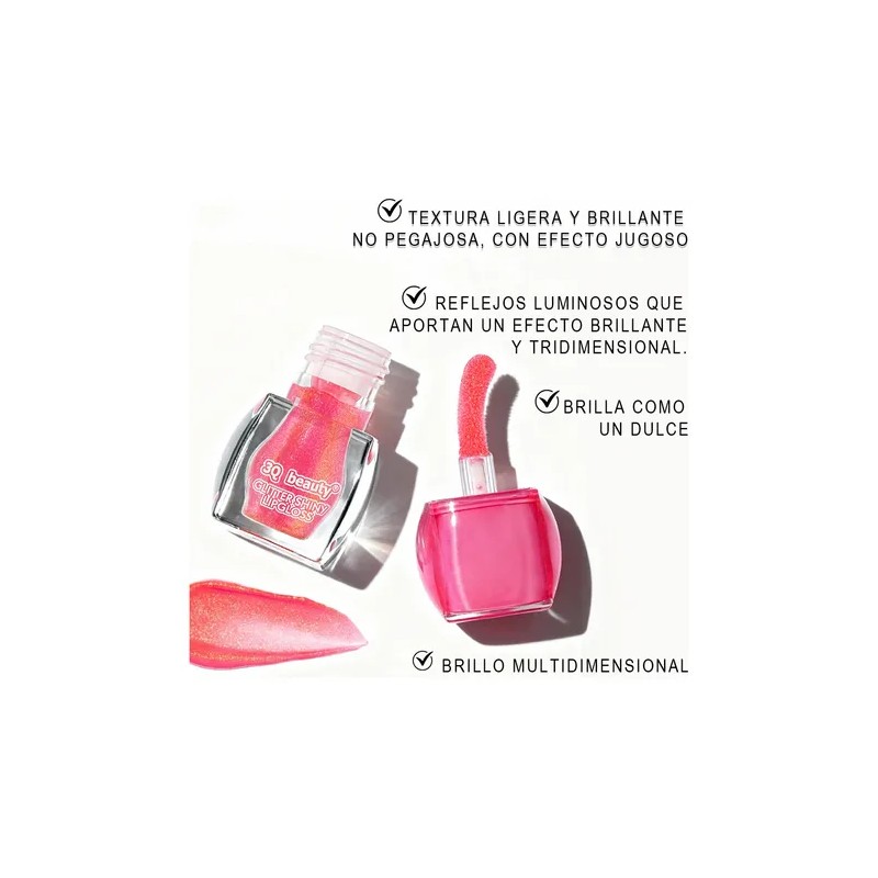 Brillo Labial Gloss Glitter Shiny Hidratante Maquillaje