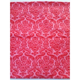 Michael Miller Fabrics Dainty Damask by Michael Miller Pepper Pink and Red 100% Quilting Cotton BTY