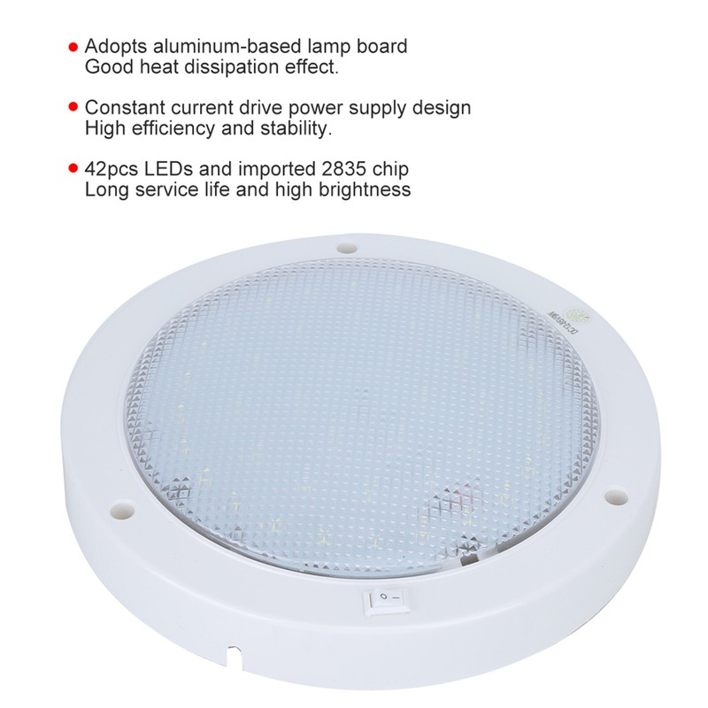 42LEDs 12V 9W 840LM High Brightness Round Ceiling Light for