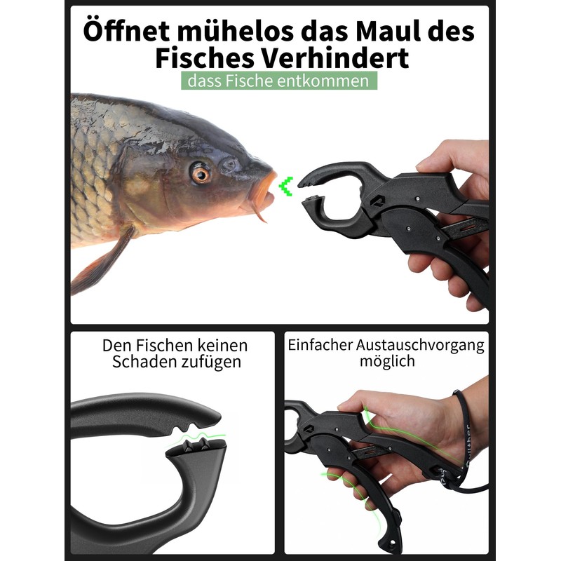pullther Fish Gripper - 23 cm, Fish Gripper Tool with