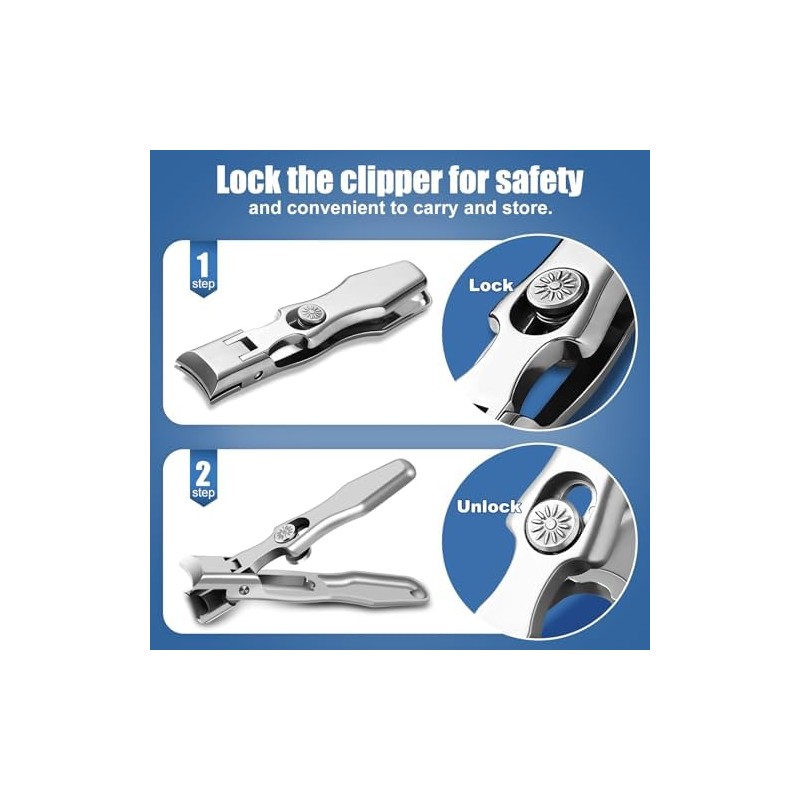 GJNL Nail Clippers for Men Thick Nails 2024 Upgraded Wide
