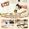 3-in-1 Churro Maker & Spritz Cookie Press Gun Kit, Stainless