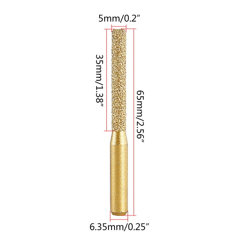 Guojiang 1/4 Shank Straight Brazed Diamond Profile Wheel Router Bit