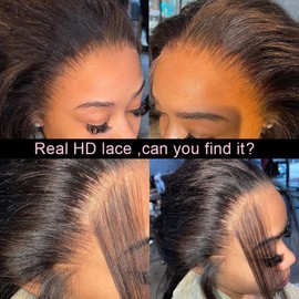 BEEOS True 180% Density 5x5 SKINLIKE Real HD Lace Closure Wig, Pre-plucked Bleached All Knots Body Wave 0.10mm Ultra-thin Invisible Lace Wig Brazilian Human Hair 22 Inch