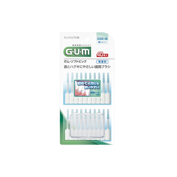 GUM Soft Pick, 40 P, Unscented, SSS - S