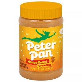 Peter Pan Creamy Honey Roasted Peanut Butter, Smooth, Gluten-Free, 40 oz Jar...