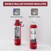 Exllena Insulated Water Bottles 1l with Clip, Double Wall Vacuum