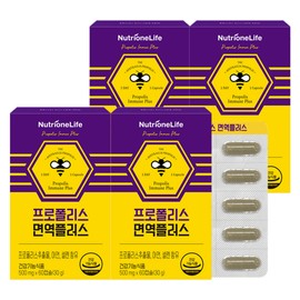NutriOne Propolis Immunity Plus, 60 tablets, 4 packs / 뉴트리원 프로폴리스 면역 플러스, 60정, 4개