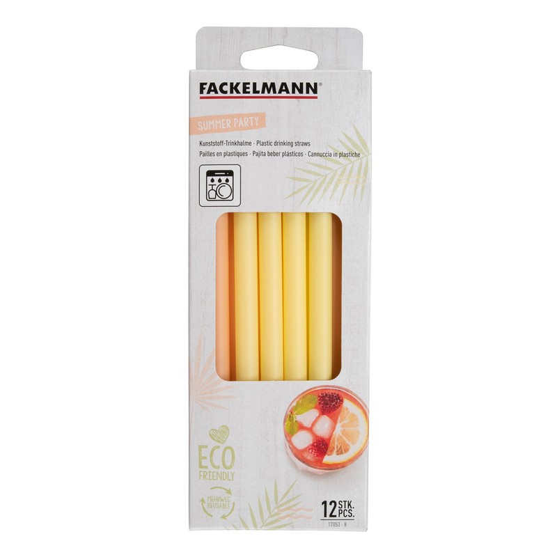 Fackelmann Cannucce Riutilizzabili Linea Summer Party da 12 pz, ideali