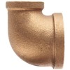 Anderson Metals Brass Pipe Fitting, 90 Degree Reducing Elbow, 1"