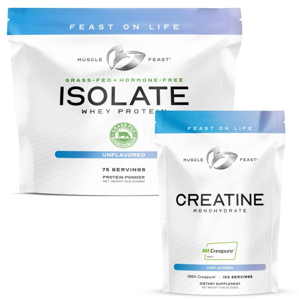 Muscle Feast Bundle – Creapure Creatine Monohydrate Powder Unflavored 500g