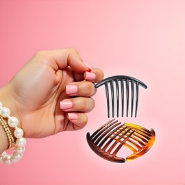 3 Pcs Colorful Plastic Hair Side Combs French Twist Comb Tortoise Side Combs Hair Clip Comb Accessories with Seven Teeth for Women Girls Hair Combs Styling Tools