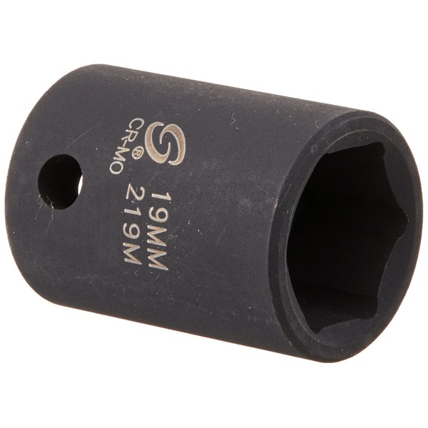 Sunex 219m 1/2-Inch Drive 19-mm Impact Socket
