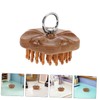 TOVINANNA 2pcs Wooden Scalp Massage Comb with Ring Handle for