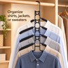 5-in-1 Space-Saving Closet Hangers for Clothes – Detachable Stainless Steel