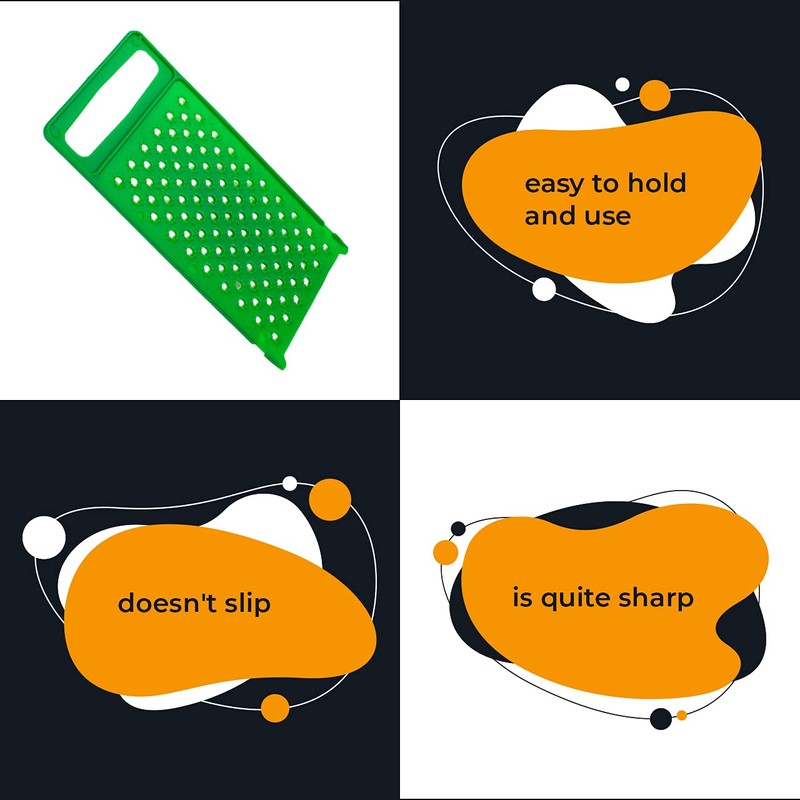 Plastic Handheld Grater - Flat Hand Grater - Cheese Graters