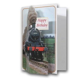 The Pictoria Press HAPPY BIRTHDAY - Steam Engine - Train - Locomotive - Railway - a 3D Pop Up Greeting Card from