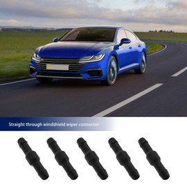 ECSiNG Pack of 10 Windscreen Wiper Hose Connectors 2 Way I Type Windscreen Wiper Hose Adapter Replacement Set Liquid Pipe Pipe Fittings Suitable for Most Cars, Black