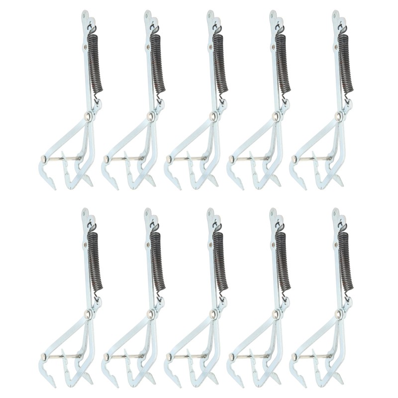 10pcs Stainless Steel Crab Grabber Rustproof Seafood Grabber with Spring