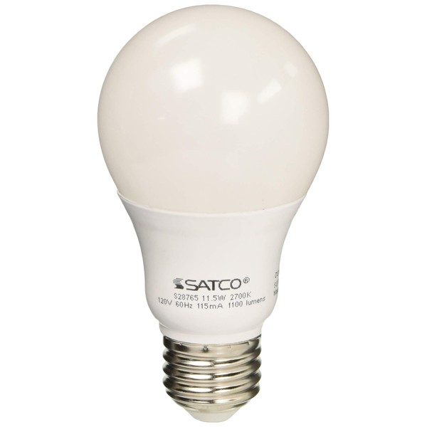 Satco S28765-11.5 Watt; A19 LED Bulb; 2700K; 120 Volt (6 Pack)
