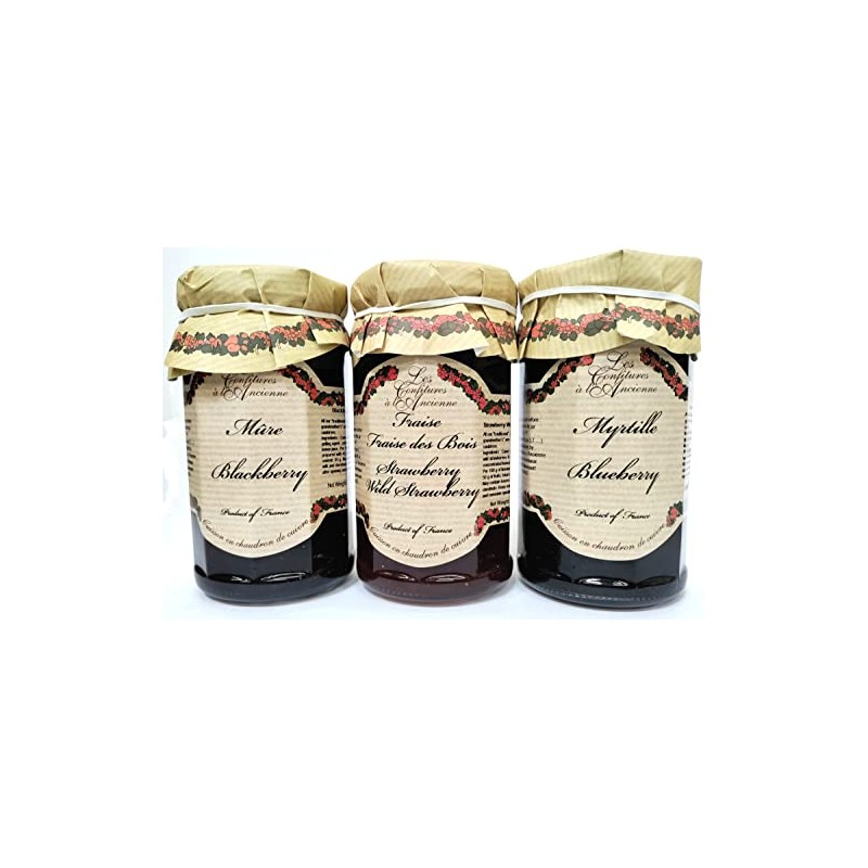 Artisanal French Jams Berry Variety | Wild Blueberry, Wild Strawberry