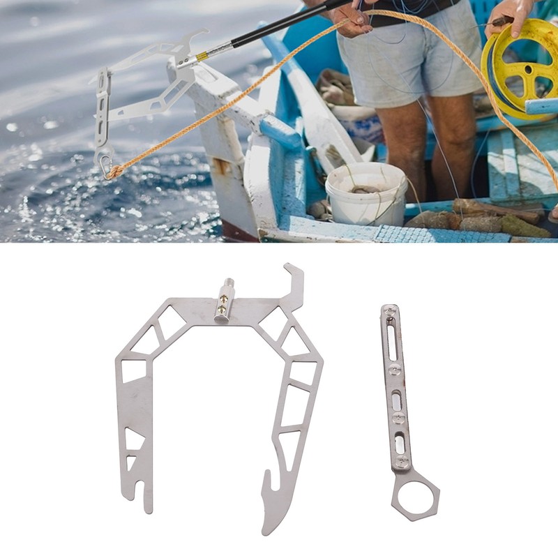 U Type Mooring Rope Threader Stainless Steel Dock Hook Cable