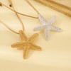 Nojess Starfish Necklace for Women Gold Shell Seashell Charm Pendant