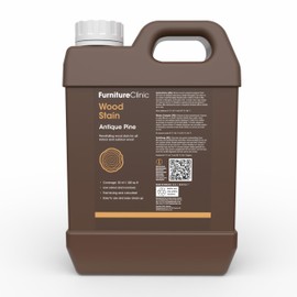 Furniture Clinic Wood Stain (Antique Pine) – Fast Drying, Highly Concentrated, and Easy-to-Apply Wood Stain for All Indoor & Outdoor Wood – Water Based & Non-Toxic – 2.5L