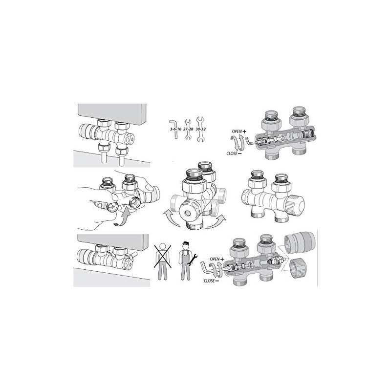 Valve Valve Block Universal Corner and Passage Shape with Cover