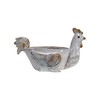 Creative Co-Op Stoneware Chicken Shaped Sponge Holder/Soap Dish with Reactive