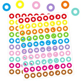 Yeachlaing Hole Reinforcement Stickers Labels,10colors,Pack of 2880