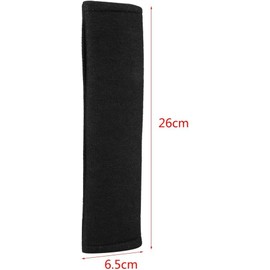 2 almohadillas para orejas de protección universales para cinturón de seguridad de coche, suaves y cómodas, ayudan a proteger tu cuello y hombros (negro)