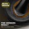 Black Marble Mortar and Pestle Set，Stone Spice Grinder, Reversible Mortar