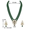 Aheli Crystal Pearl Long Collar con pendientes de caída Conjunto