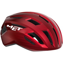 MET Vinci MIPS Road Bike Helmet | Lightweight Adult Cycling Helmet, Improved Airflow & Comfort, 360-Degree Adjustable Head Belt, Sunglasses Port — Red Metallic Glossy/Large
