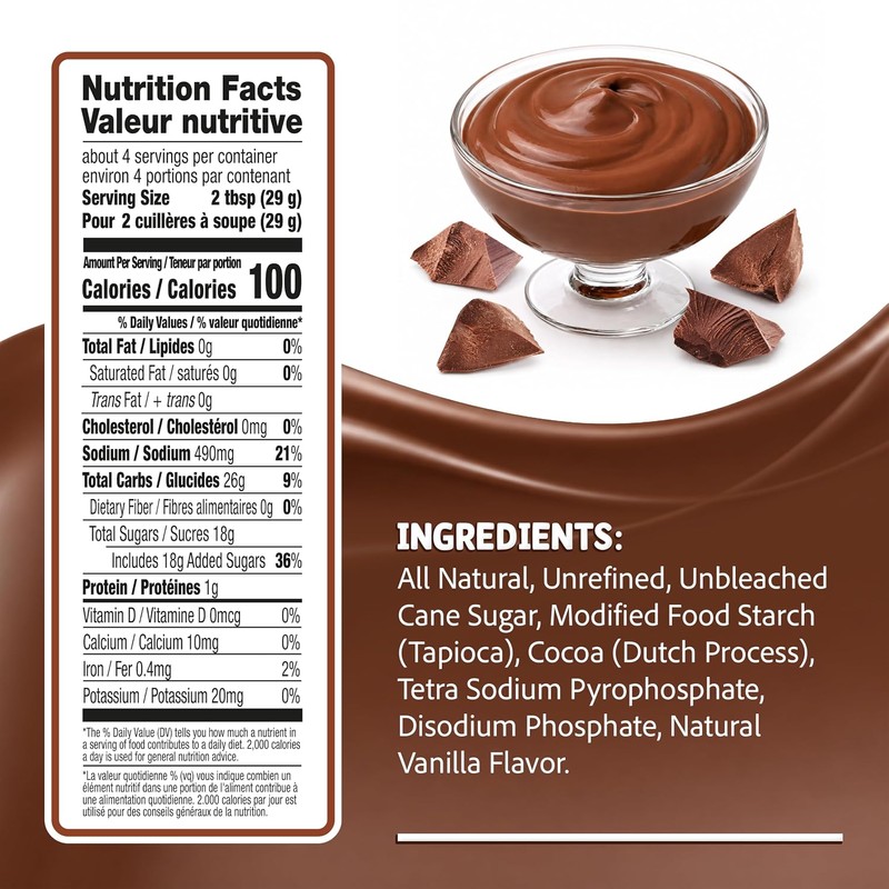 Instant Chocolate Pudding Mix - All Natural Chocolate Pudding Mix