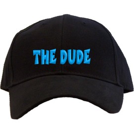 The Dude Embroidered Baseball Cap - Black