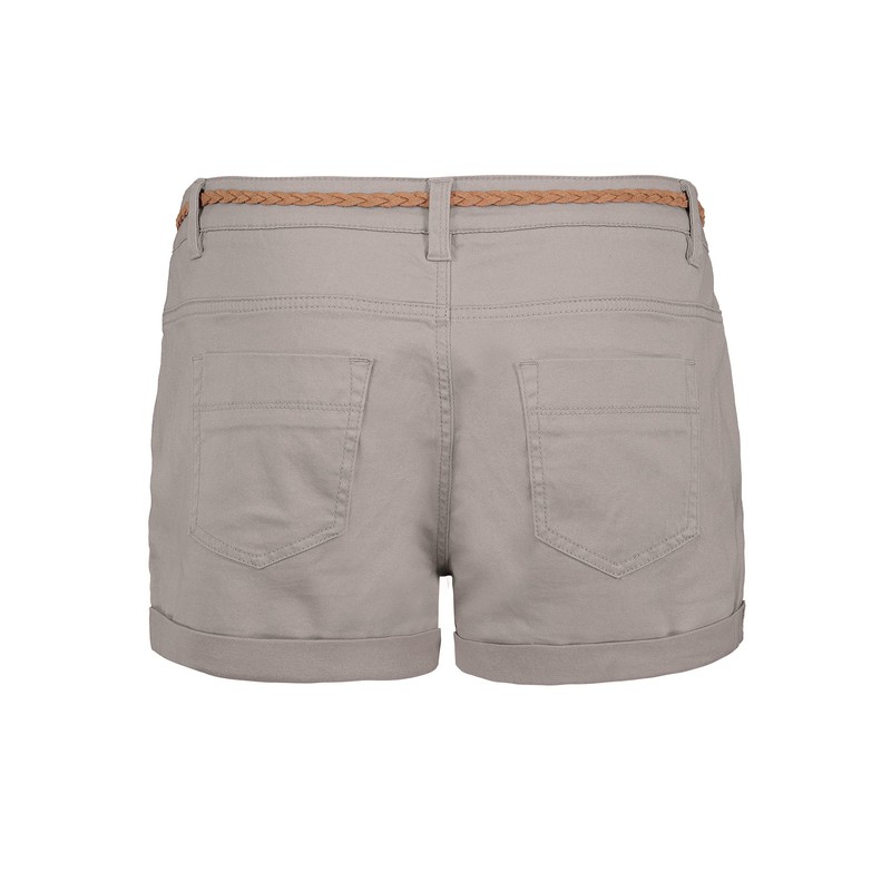 Sublevel women's stretch shorts with a braided belt. - Light