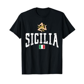 Sicilia Sicily Sicilian Italy Flag Trinacria T-Shirt