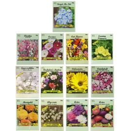 Black Duck Brand Set of 13 Flower Seeds - Perfect for Starting a Home Garden - Features Our Top Varieties - Made in The USA (13)