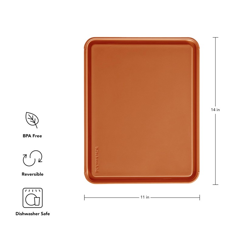 KitchenAid Classic Plastic Cutting Board with Perimeter Trench and Non