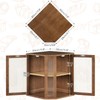 Bread Box, Bamboo Bread Box for Kitchen Countertop, 2-Tier Corner