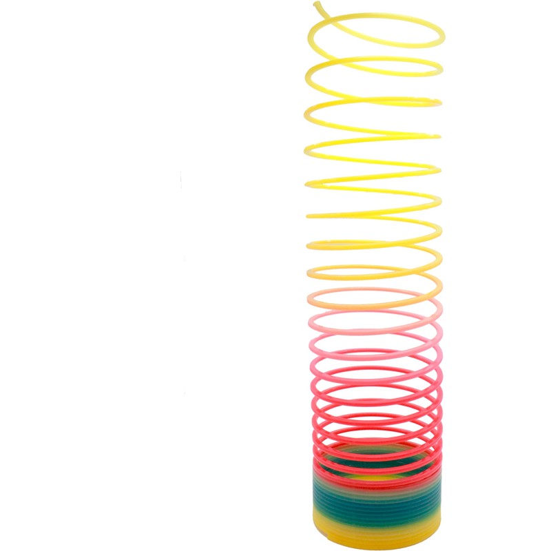 Reburujo - Juguete Resorte Gusano Slinky Toy Plastico Arcoiris (Multicolor)