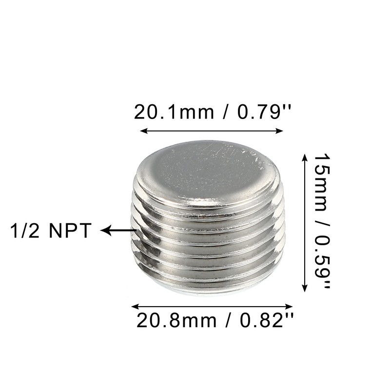X AUTOHAUX 2 Pcs 1/2" NPT Male Thread Head Socket